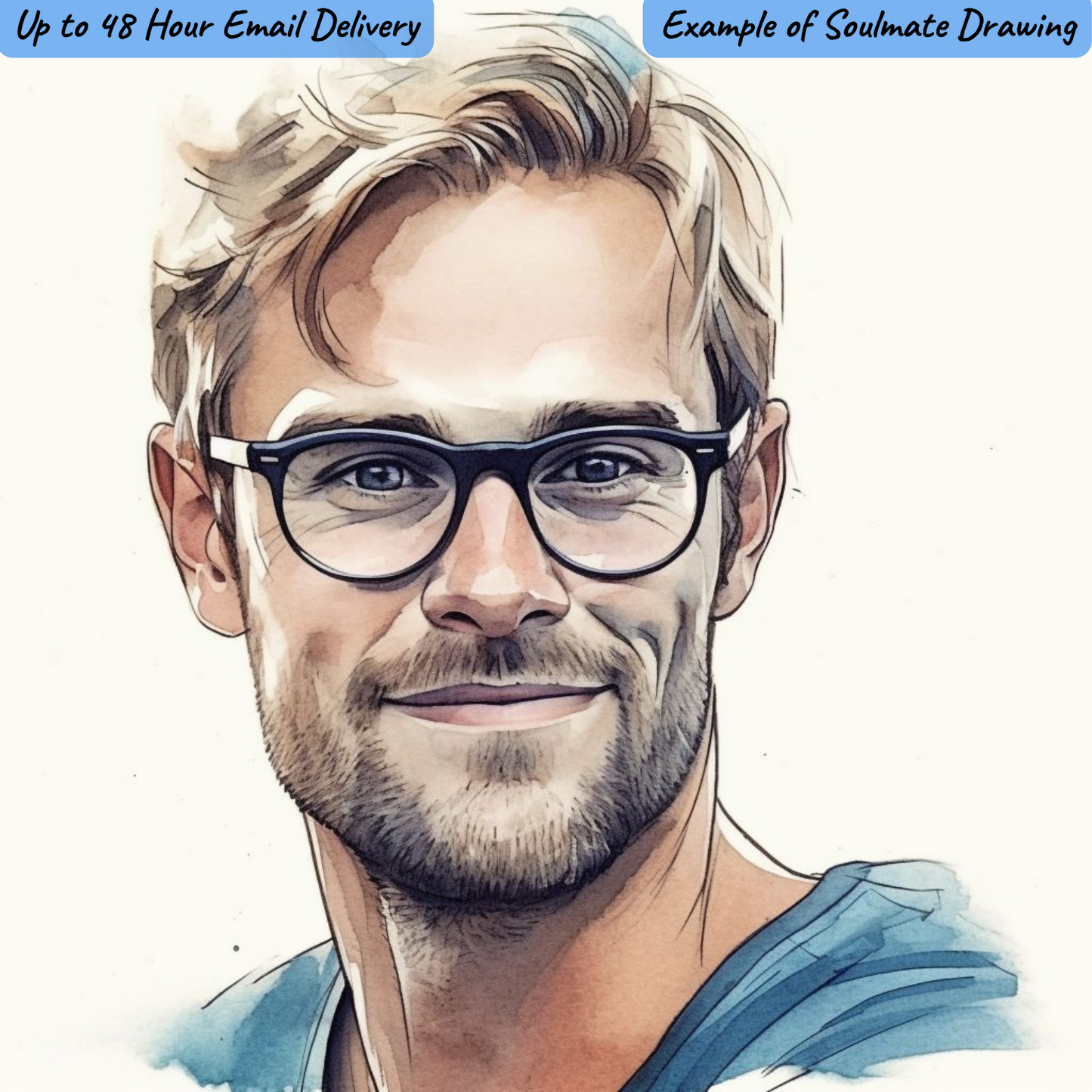 $7.49 - COLORED SOULMATE DRAWING - $7.49