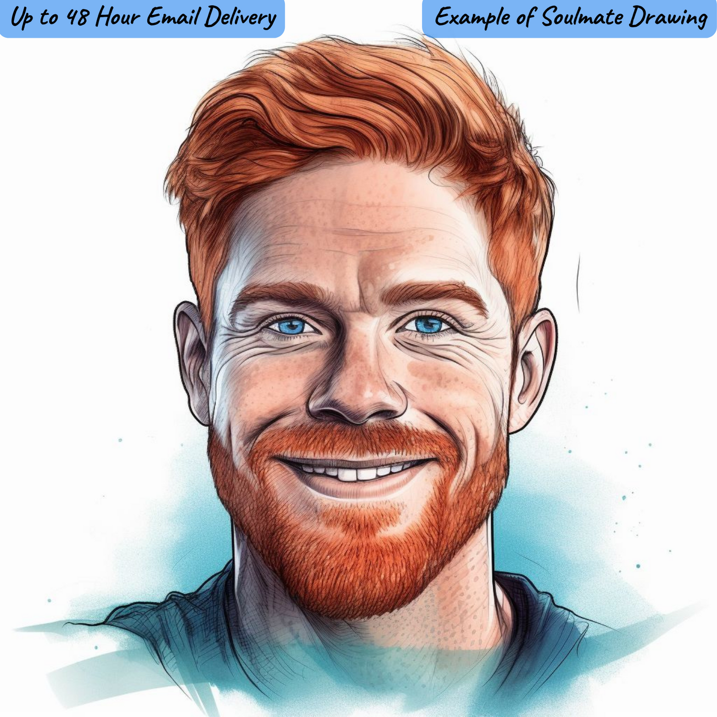 $7.49 - COLORED SOULMATE DRAWING - $7.49