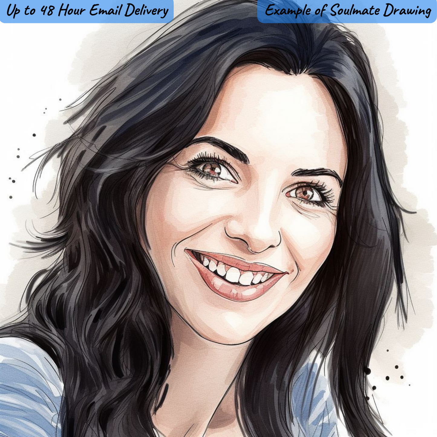 $7.49 - COLORED SOULMATE DRAWING - $7.49
