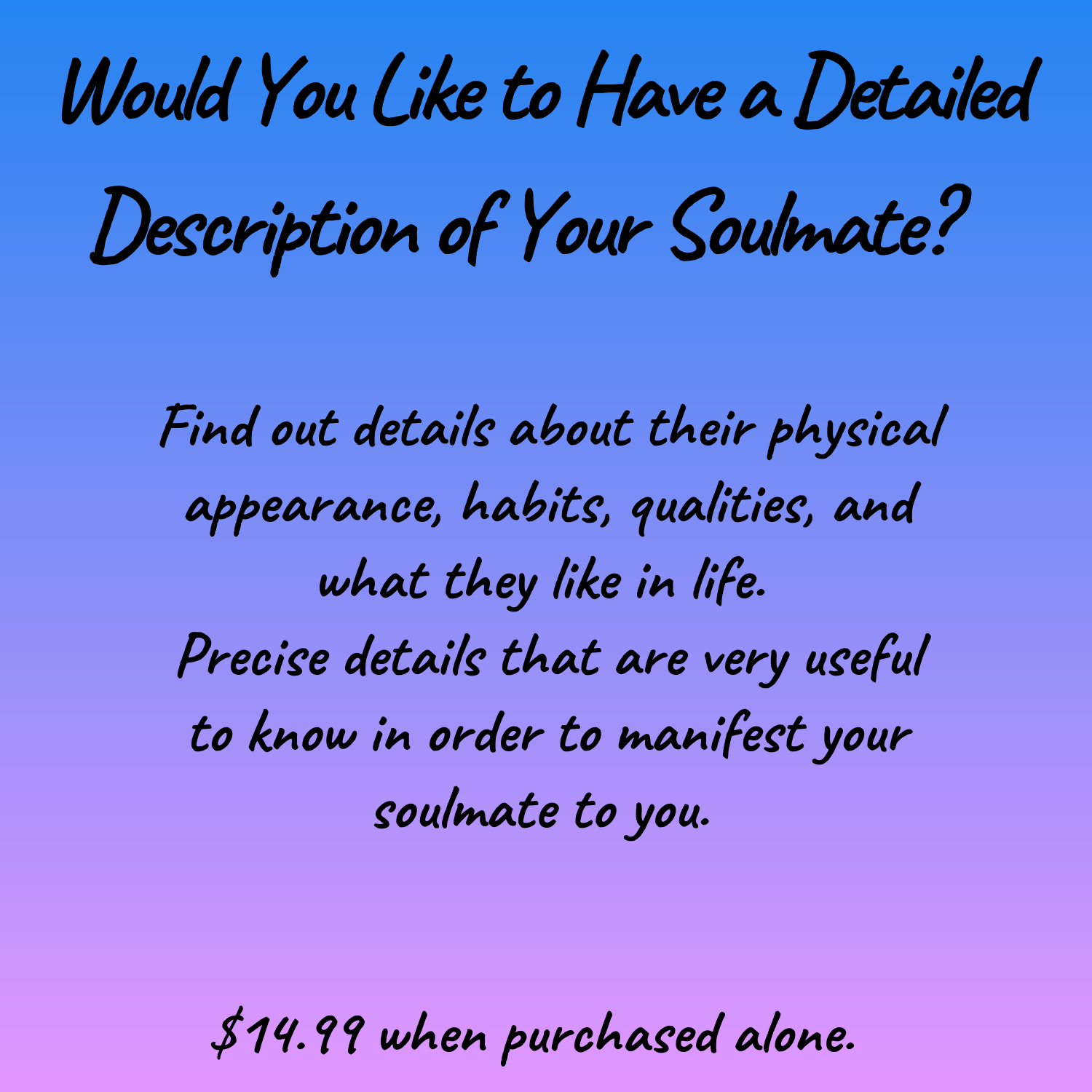 * COLORED SOULMATE DRAWING - $5.89