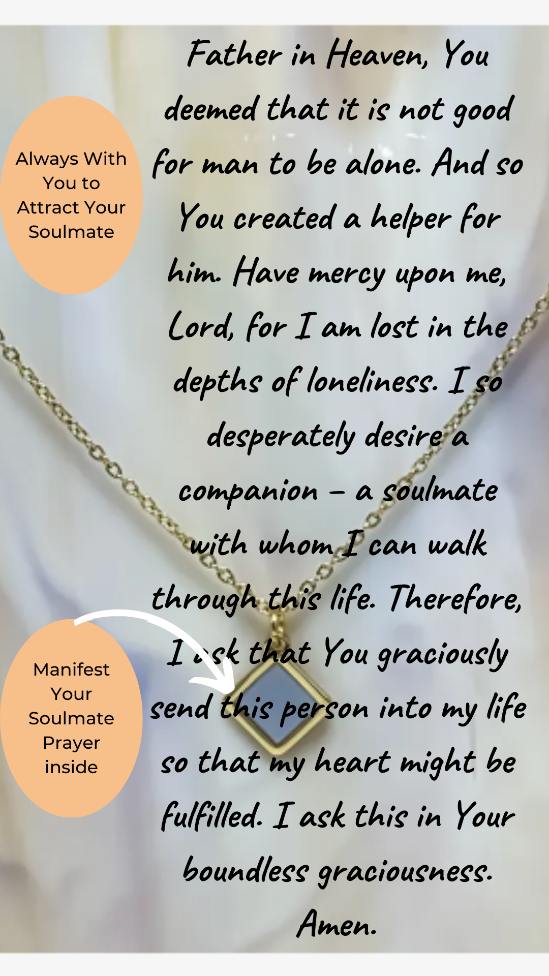 Powerful Prayer to Manifest Your Soulmate Necklace